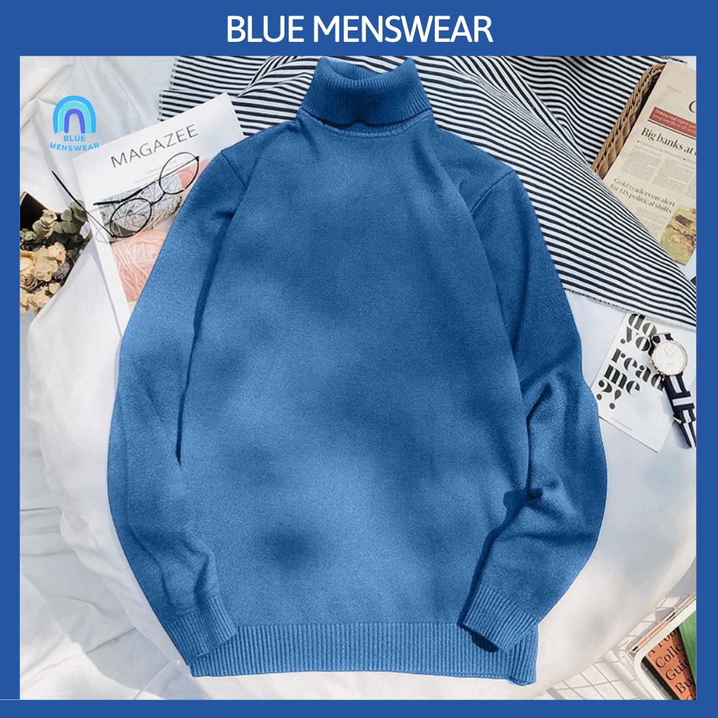 Áo Len Nam cổ lọ dài tay đẹp thời trang nam cao cấp AL59 - BLUE MENSWEAR | BigBuy360 - bigbuy360.vn