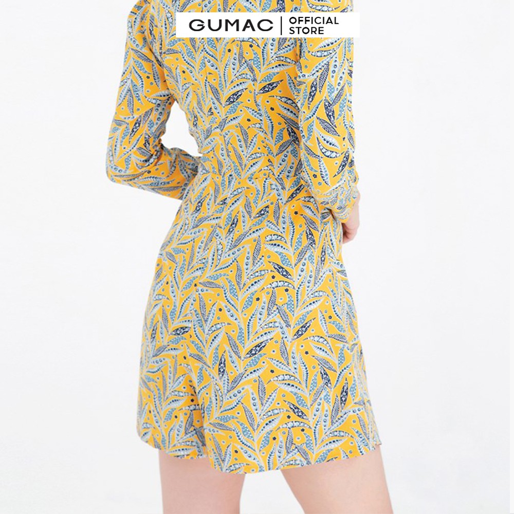 [Mã WABRG208 giảm 10% tối đa 50k đơn từ 250k] Jumpsuit xếp ly họa tiết hoa lá GUMAC DB625 | BigBuy360 - bigbuy360.vn