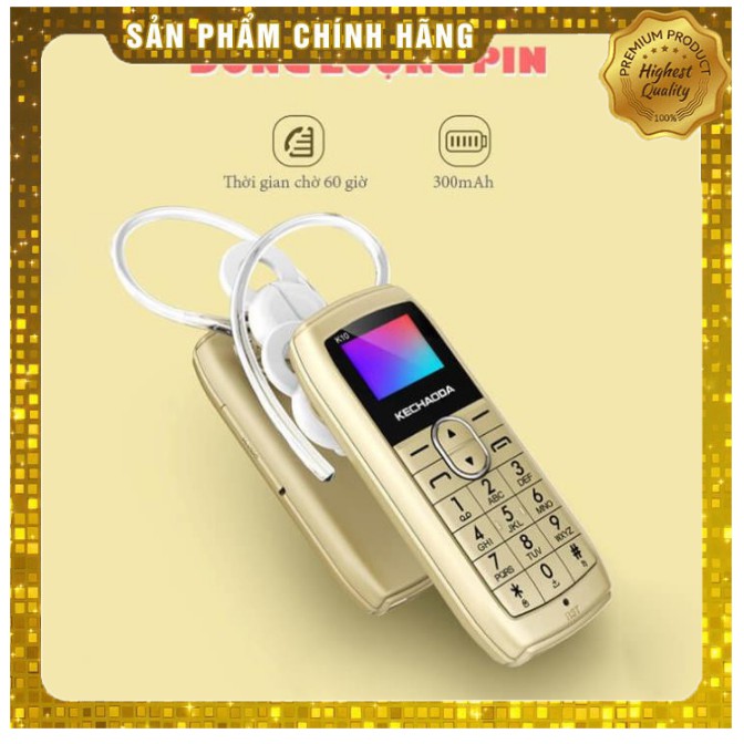 [Giá Rẻ ] Điện thoại mini Kechaoda K10 siêu nhỏ 1 sim , kiêm tai nghe bluetooth - Chính Hãng - Bảo Hành 12 Tháng