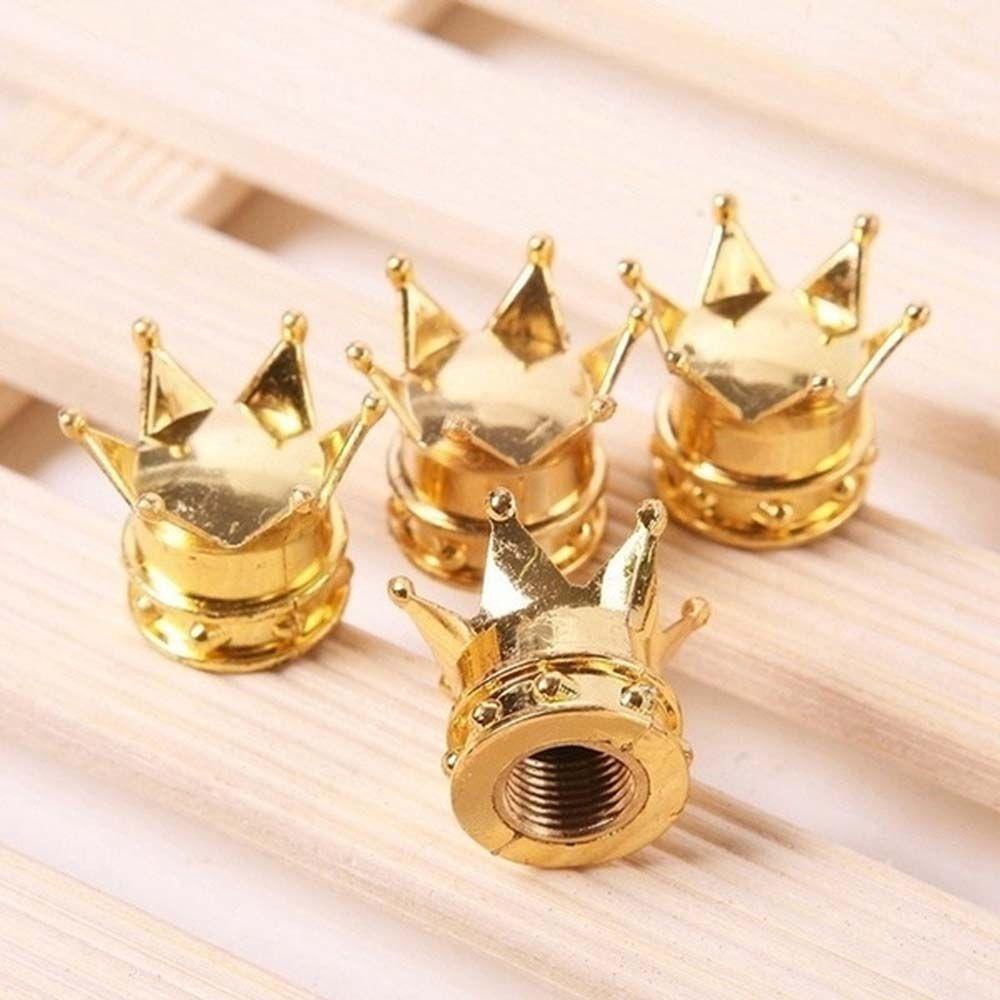 Nắp Van Bánh Xe Hơi / Xe Máy VANES1 Chống Trộm Hình Vương Miện Thông Dụng