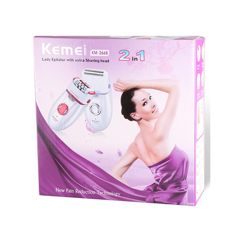 Máy nhổ lông và cạo lông KEMEI KM-2668