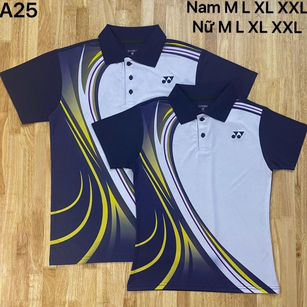 Áo Thể Thao Nam Nữ Cổ Đức Yonex Chất Cotton Siêu Mát Thấm Hút Mồ Hôi