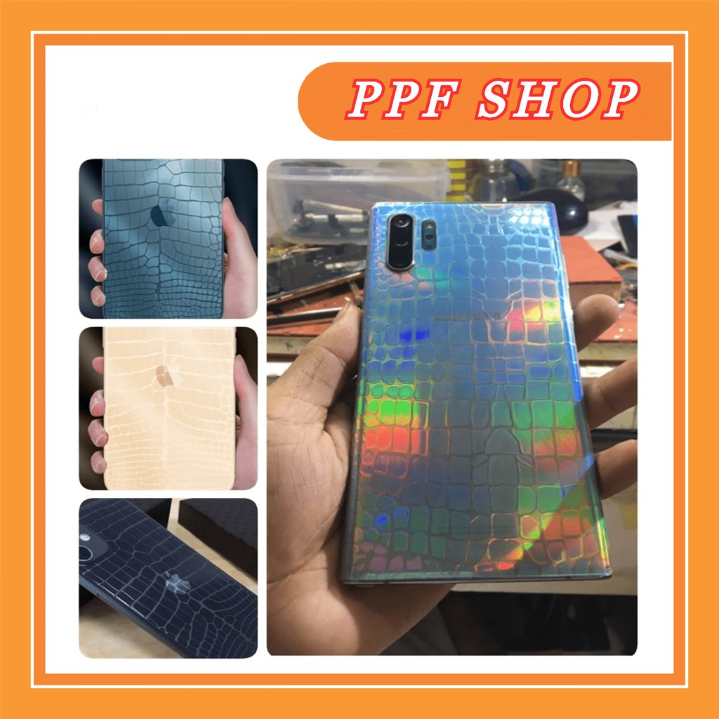 Miếng Dán Lưng PPF vân da Rắn trong suốt chống va đập máy cho dòng SamSung [ S8 - S20 ULTRA / NOTE 8 - NOTE 20 ULTRA ]