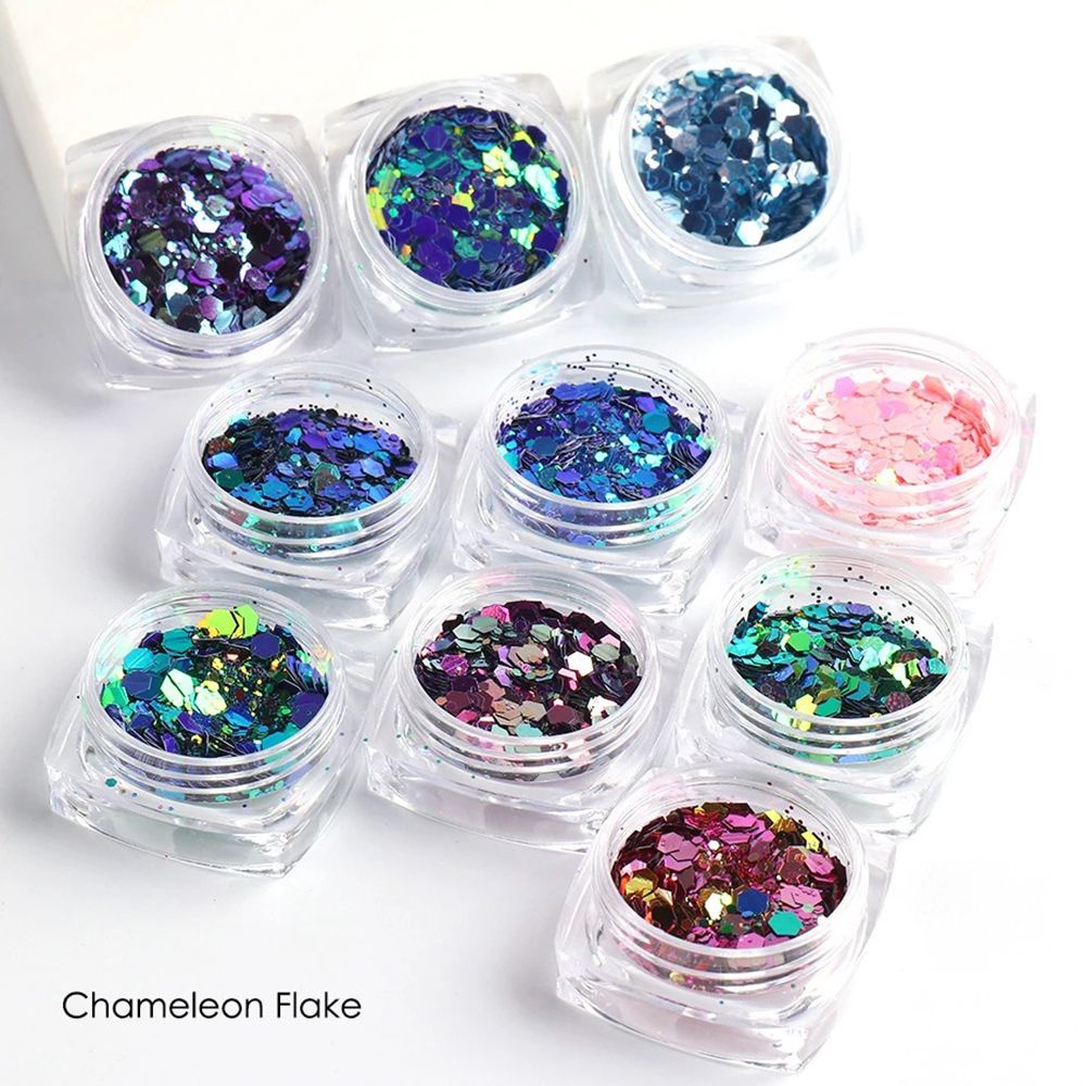 1 Hộp Lá Kim Tuyến Lục Giác Lấp Lánh Trang Trí Móng Tay