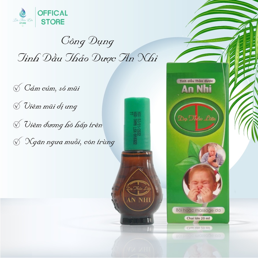 Tinh Dầu An Nhi Dạ Thảo Liên ( 20ml) Thảo Dược Thiên Nhiên giúp làm sạch, thông thoáng đường hô hấp