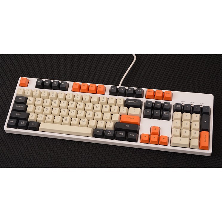 Mẫu Mới [Tặng puller thép] Set Keycap PBT carbon font lớn SA - Bộ nút bàn phím 87 104 + bộ Warning sign kit