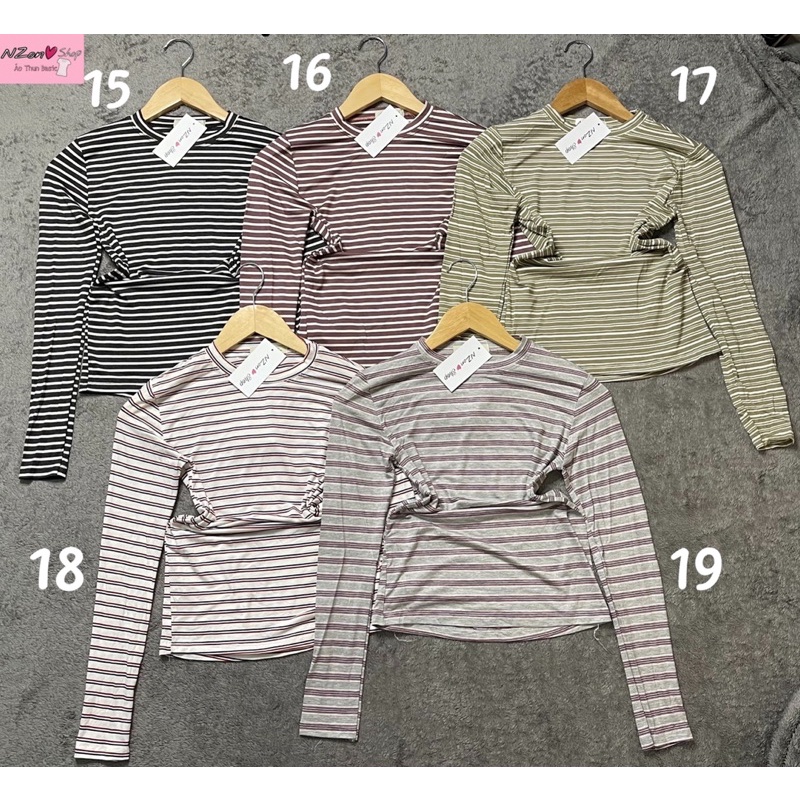 ÁO THUN SỌC TAY DÀI CỔ TRÒN ÔM BODY ( NZON SHOP ) | BigBuy360 - bigbuy360.vn