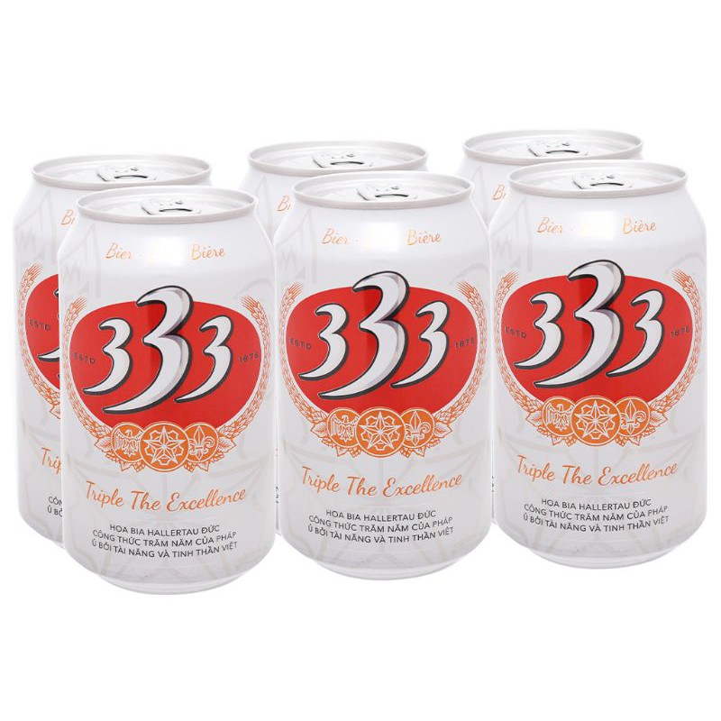 BÁN LẺ _ COMBO 6 LON BIA SÀI GÒN 333 330ML