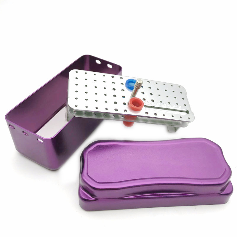 Hộp khử trùng nha khoa bằng nhôm 72 lỗ cho Burs