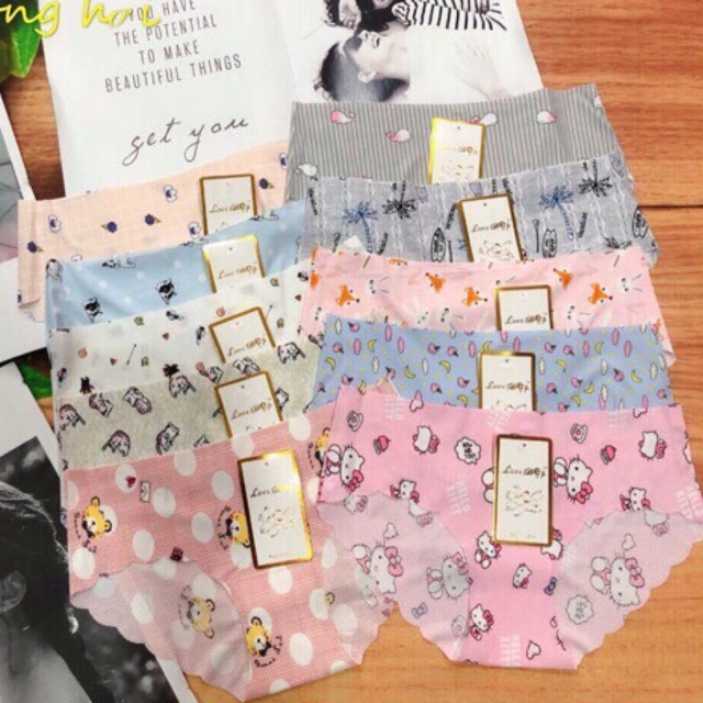 Quần Lót Đúc Su Lượn Sóng Thông Hơi Hình Cute