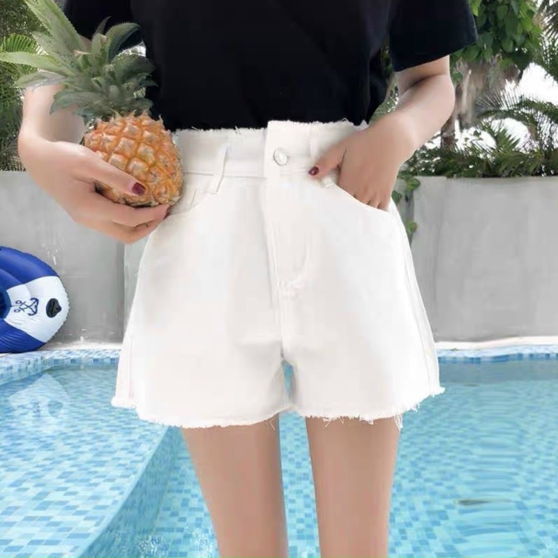 Quần shorts đùi lưng tua rua chất kaki - B3U
