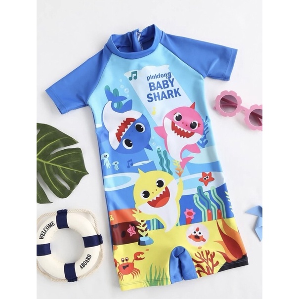 Đồ bơi liền thân baby shark cho bé