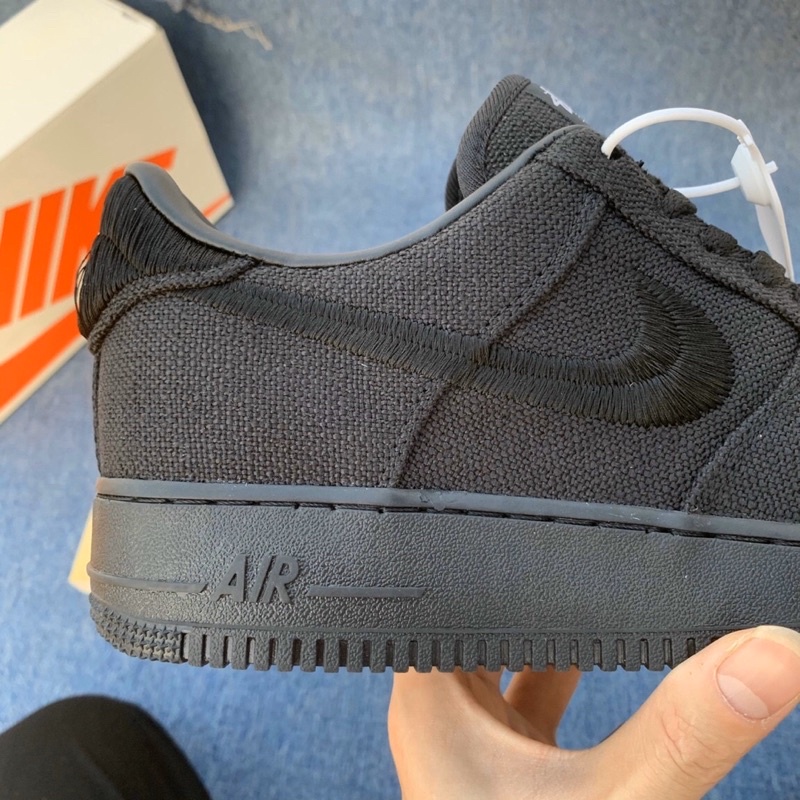 GIÀY AF1 STUS.SI ĐEN BLACK LAI AU