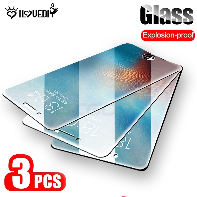 3 Kính cường lực 9h Hd bảo vệ toàn màn hình thích hợp cho Iphone/6S/7/8 Plus/Xr/Xs Max/7