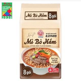 Mì bò hầm ottogi gói 120g lốc 8 gói