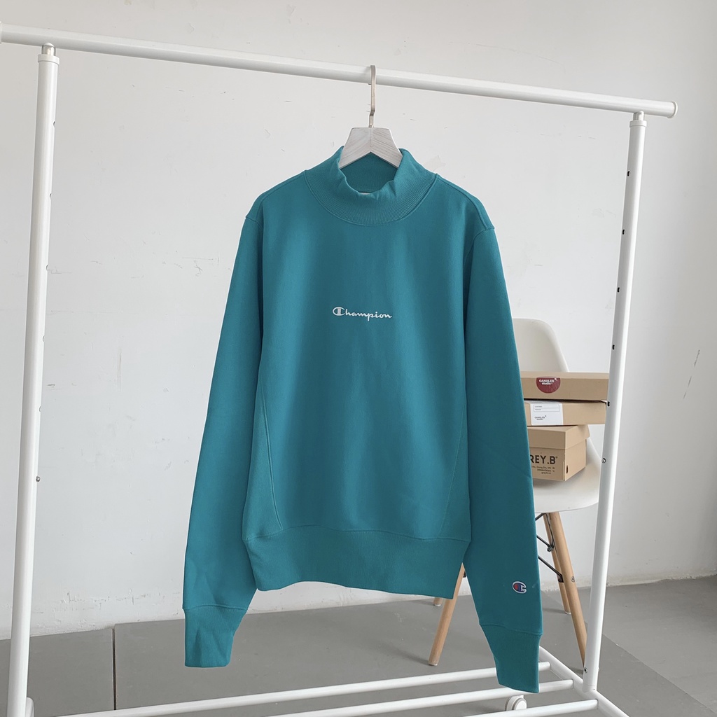 Áo Sweater Cham.pion Turtleneck Nỉ Thêu Logo Phong Cách Hàn Quốc | BigBuy360 - bigbuy360.vn