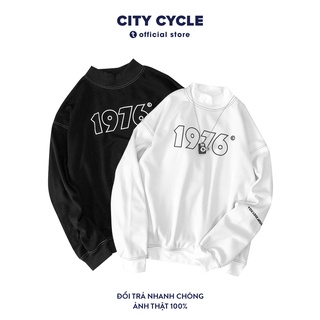 Áo Sweater 1976 City Cycle áo sweater unisex cổ cao form rộng in hình Local Brand