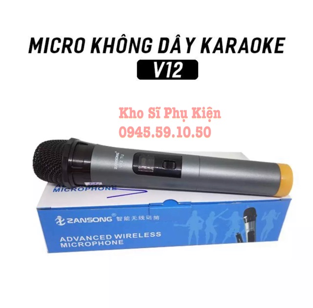 [Mã ELHACE giảm 4% đơn 300K] MICRO KHÔNG DÂY DAILE/ Shure/Zansong V12 Full box