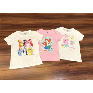 Set 3c áo thun ngắn tay cho bé gái 6m-5 tuổi
