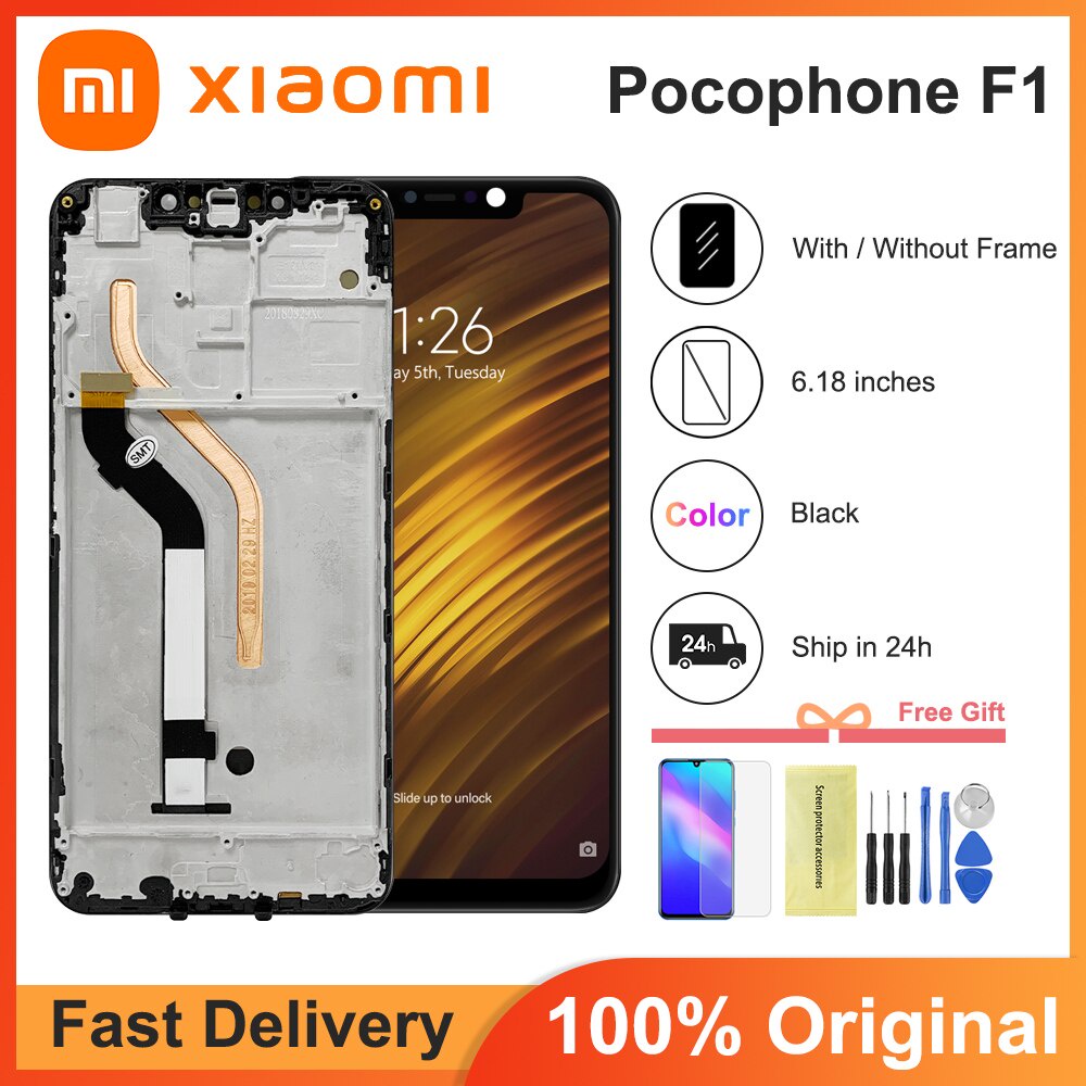 6,18" Khung Màn Hình LCD Thay Thế Cho Điện Thoại Xiaomi Pocophone F1 POCO F1