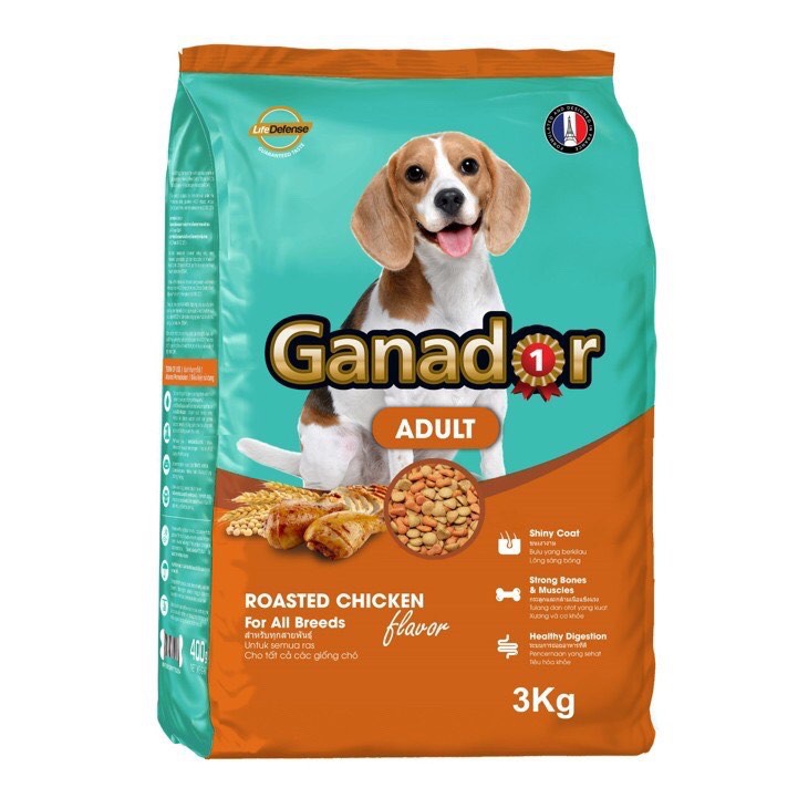 Thức ăn cho chó trưởng thành Ganador vị gà nướng Adult Roasted Chicken Flavor Túi 3Kg