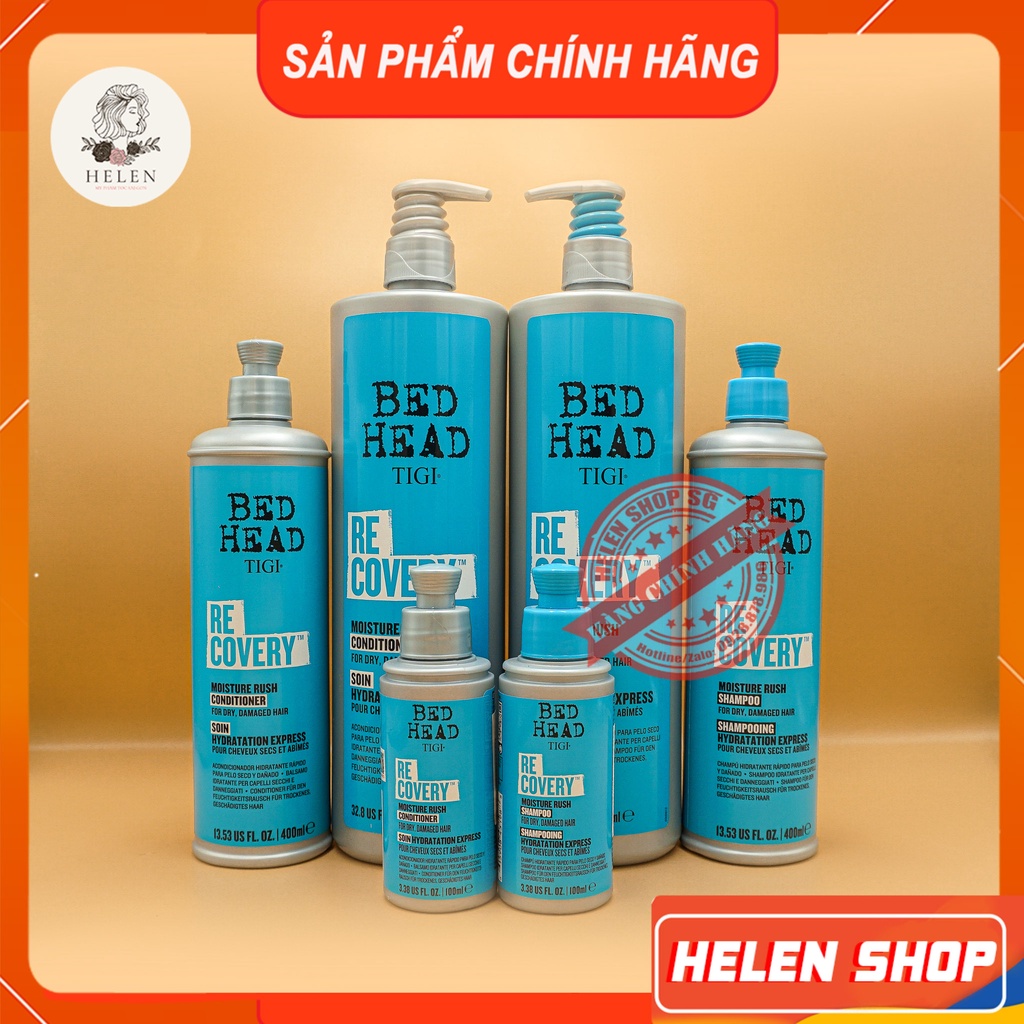 Cặp Dầu Gội Xả TIGI BED HEAD Xanh Dương Đủ Size | Phục Hồi Tóc Hư Tổn , Hồi Sinh Tóc Yếu | Hàng Chính Hãng