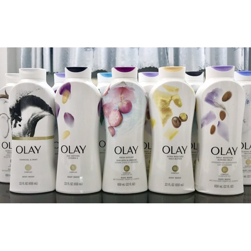 {Mẫu mới} Sữa Tắm Dưỡng Trắng Da Olay 650ml của Mỹ