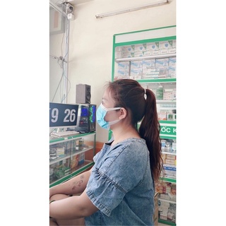. khẩu trang y tế ela pro 4 lớp quai giấy không đau tai .