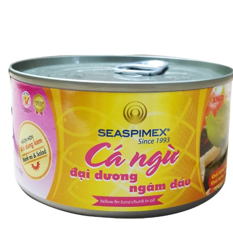 Cá ngừ đại dương ngâm dầu Seaspimex hộp 185g