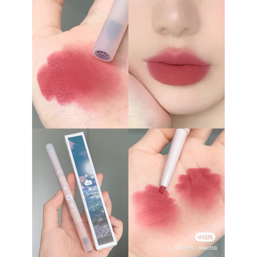 [Hàng mới về] Son môi lì 2 đầu FLORTTE dạng bút chì  Nội Địa Trung | BigBuy360 - bigbuy360.vn