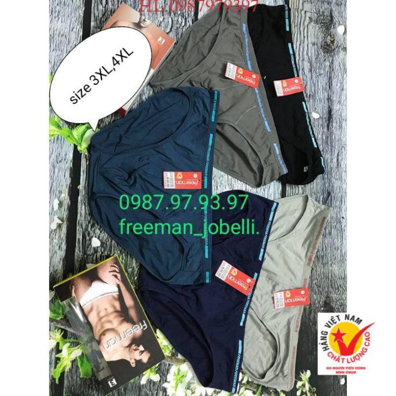 quần lót nam Freeman  size 3XL, 4XL [hình thật +video]cotton lụa