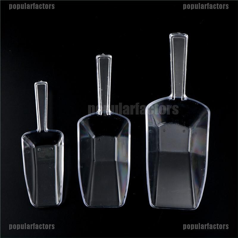 Bộ 3 Muỗng Múc Kem Bằng Nhựa Trong Suốt Dùng Cho Tiệc Cưới / Quán Bar