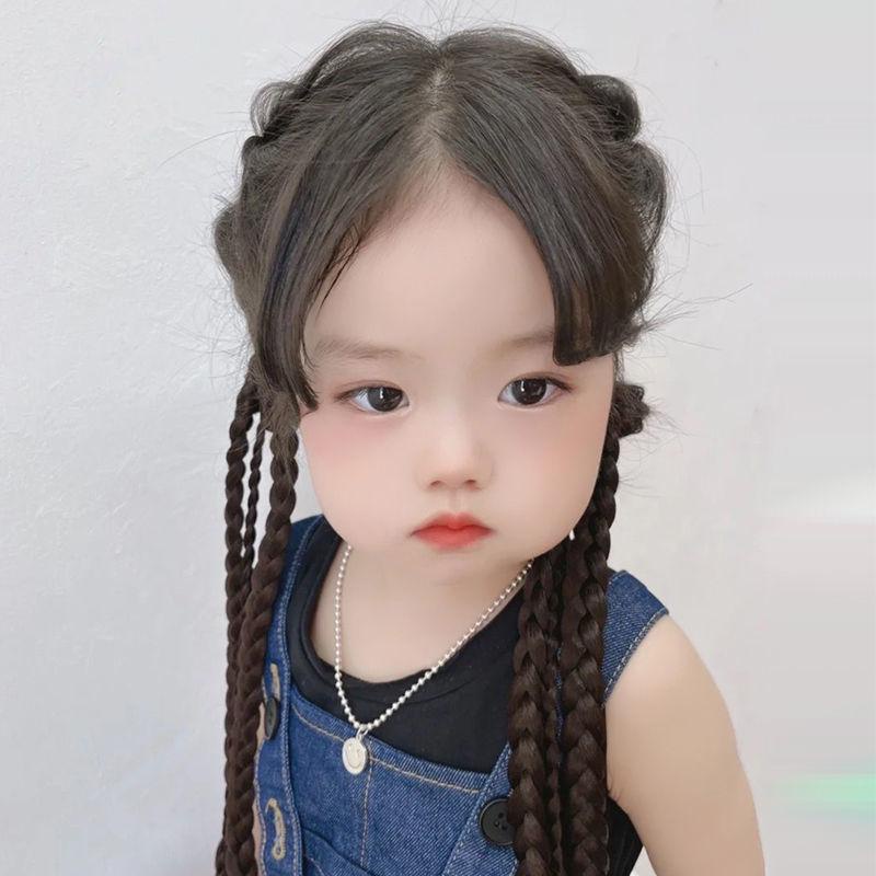 Bím Tóc Giả Thắt Bím Tự Nhiên Cho Bé Gái Tập Boxing