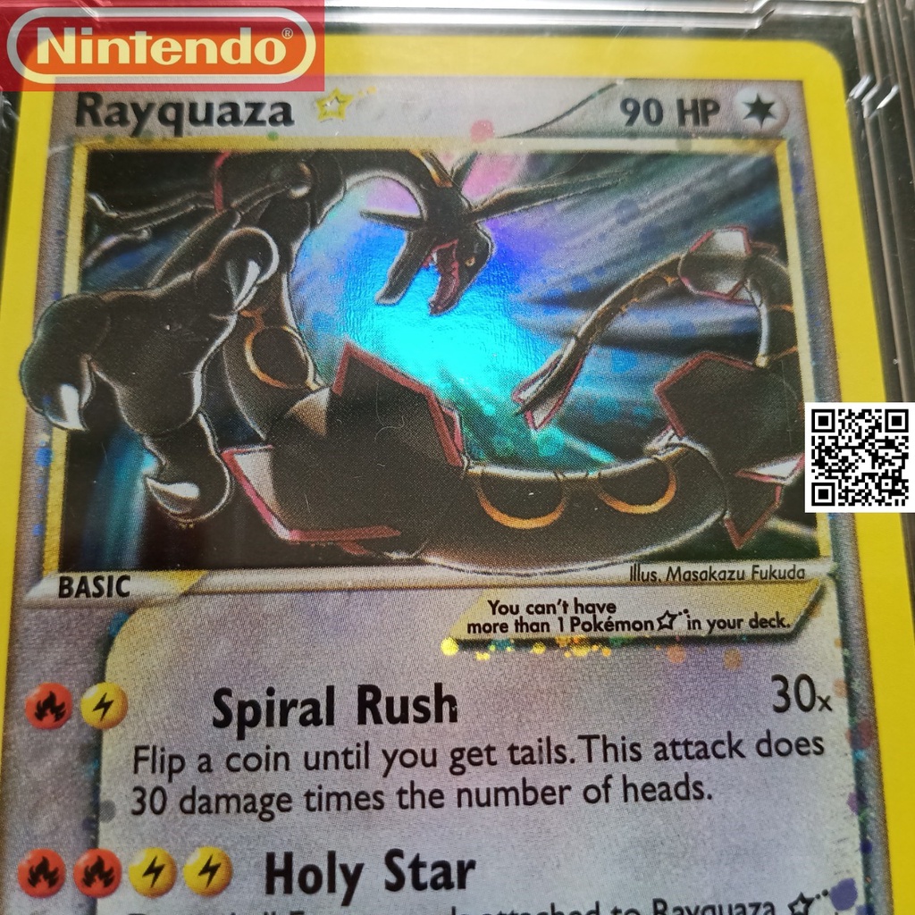 Thẻ Pokemon nitendo 2005 Rayquaza 4 132 rồng hắc ám truyền thuyết 1459 d7