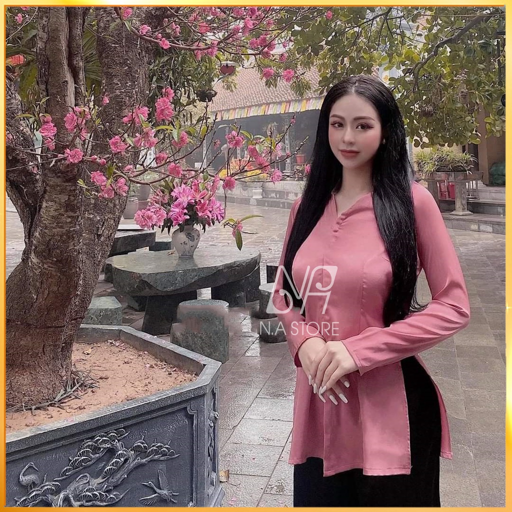 Bộ Đi Lễ Chùa - Đồ Lam Nữ Bà Ba Đi Chùa Bà Ba Chất Lụa Đẹp Cao Cấp Trang Nhã Dành Cho Phật Tử AL014