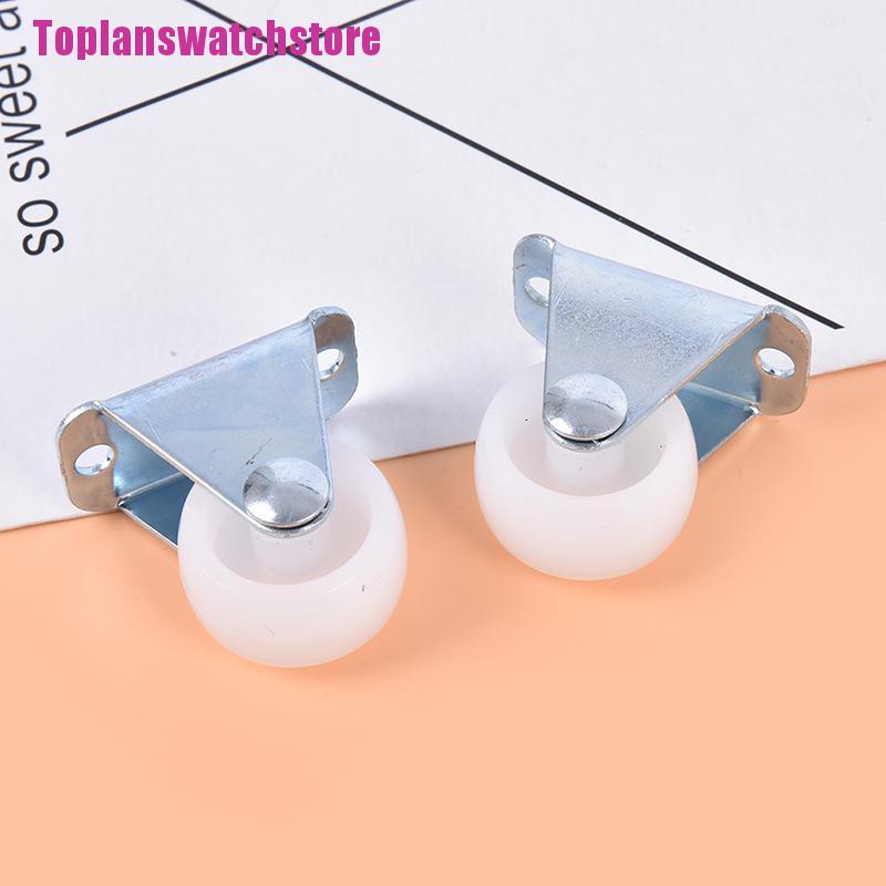 Bộ bánh xe lăn một chiều bằng PP nylon màu trắng 1" chuyên dụng cho đồ nội thất