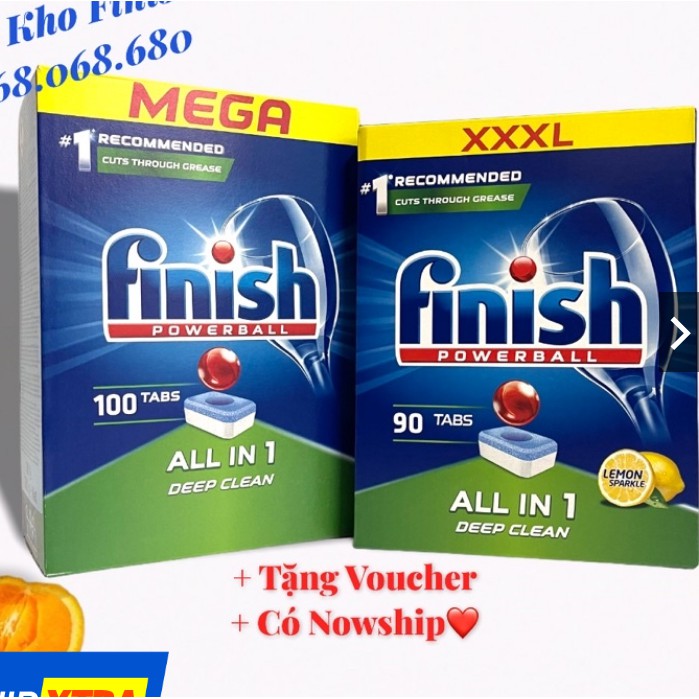 Viên rửa bát Finish All in 1 - 6in1 - CAO CẤP HƠN VIÊN CLASSIc