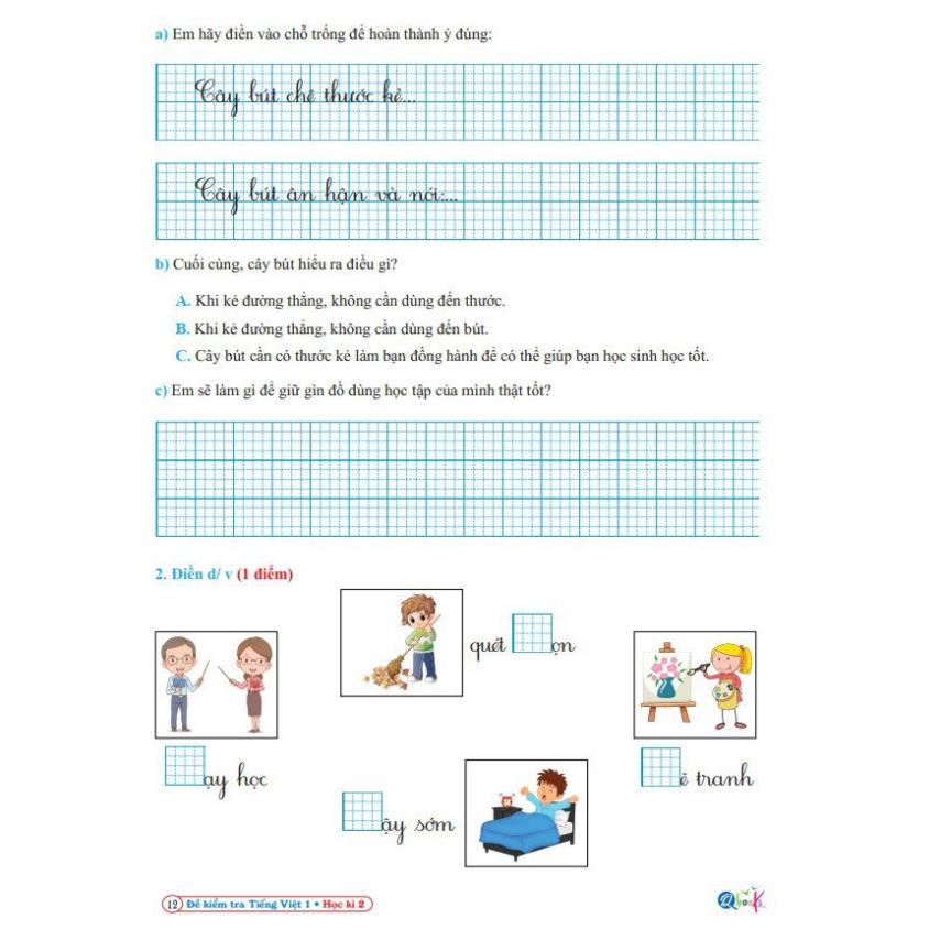 Sách Combo Bài Tập Tuần và Đề Kiểm Tra Toán, Tiếng Việt Lớp 1 - Cùng Học Để Phát Triển Năng Lực - BẢN QUYỀN