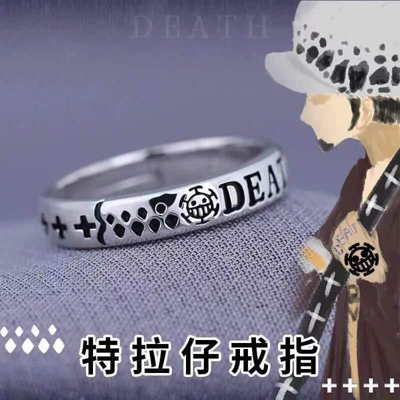 Nhẫn Đeo Tay Mạ Bạc 925 Họa Tiết One Piece Đội Mũ Rơm