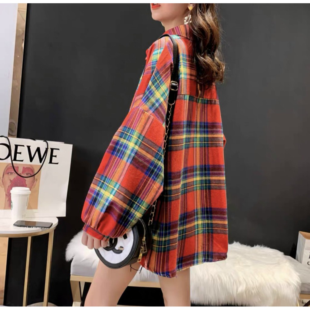 Áo Sơ Mi Kẻ Caro Mẫu Mới Cực Vintage