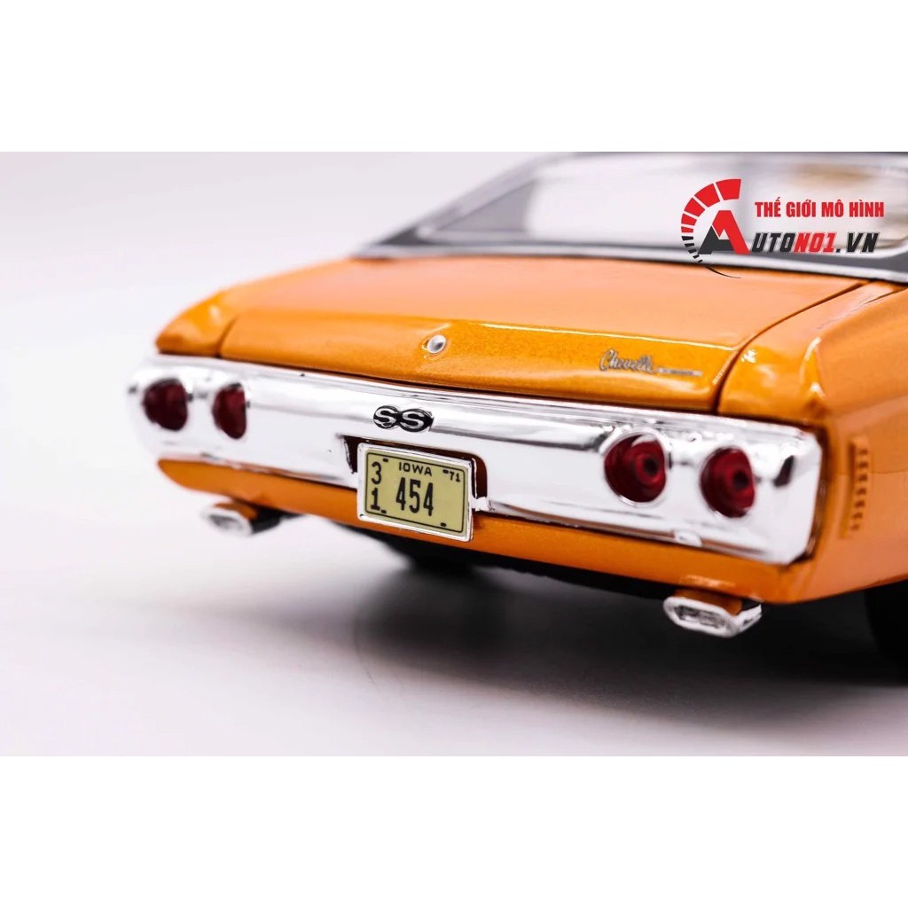 MÔ HÌNH XE CHEVROLET CHEVELLE SS454 SPORT COUPE ORANGE 1:18 MAISTO 1971