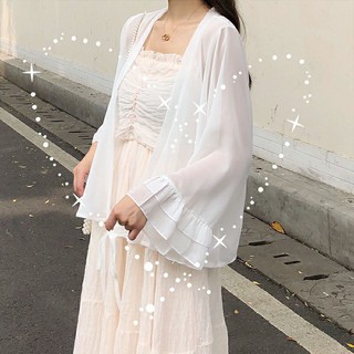 (có sẵn) ÁO KHOÁC CARDIGAN VOAN MỎNG DÁNG NGẮN-DÀI(kèm ảnh thật)