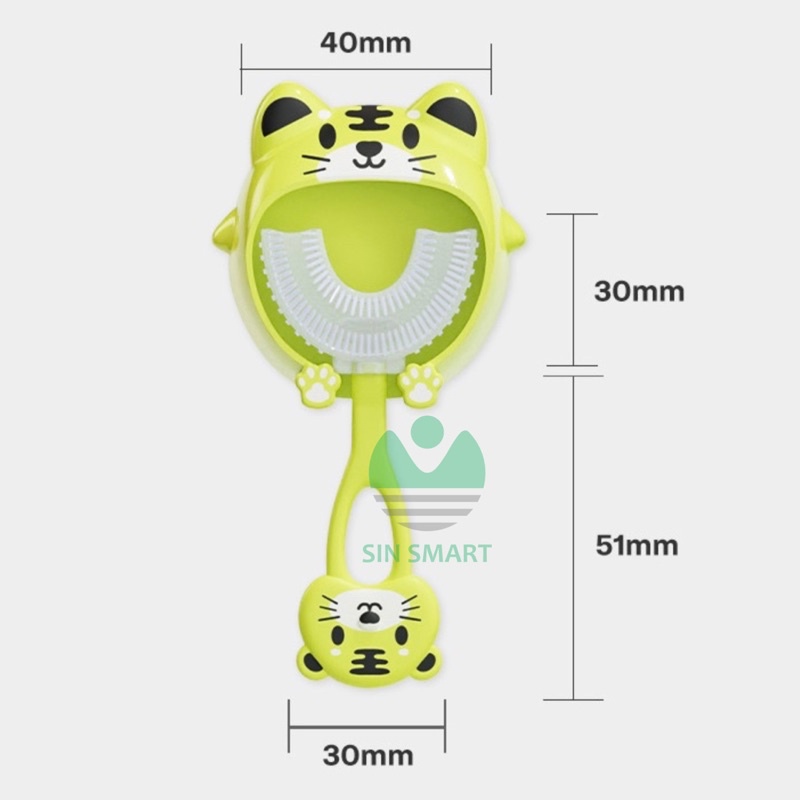 Bàn chải chữ U hình thú kèm giỏ cài siêu cute hàng cao cấp dành cho Bé Yêu của Bạn