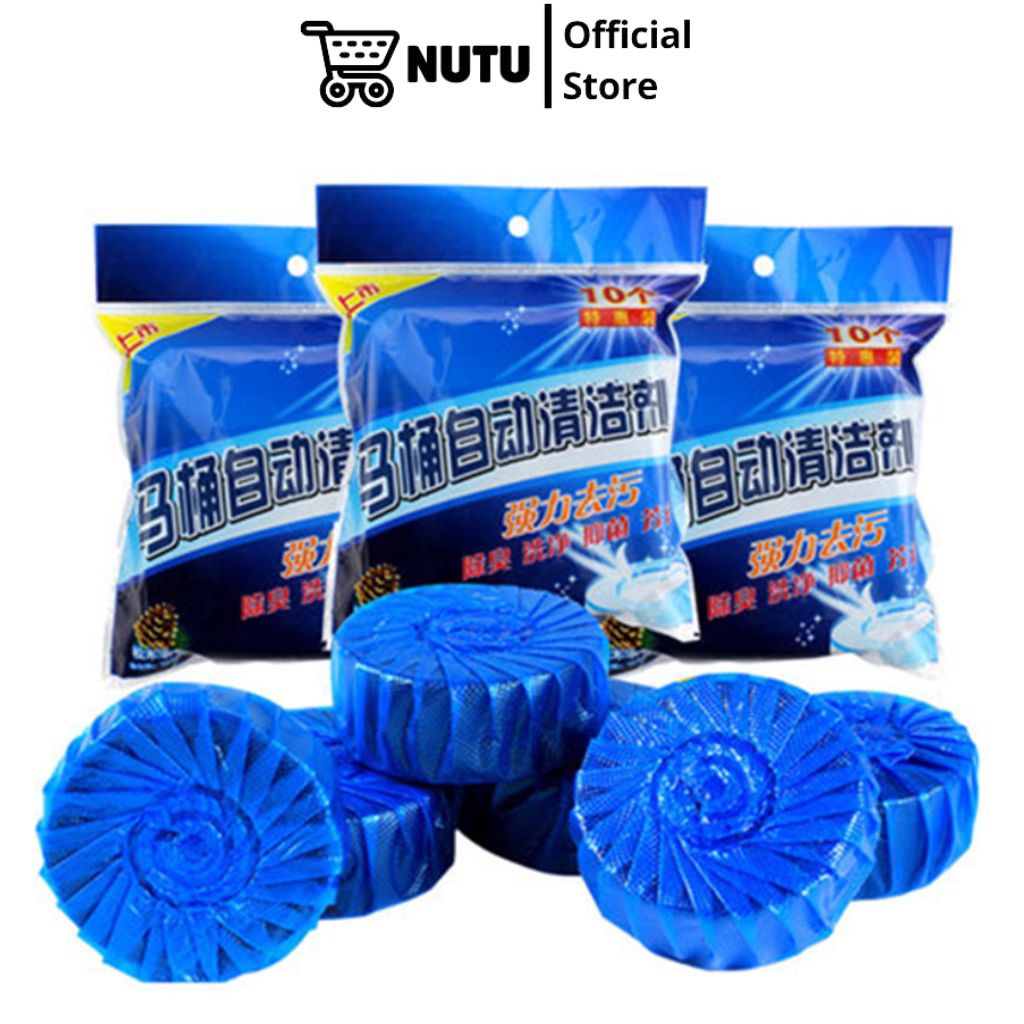Viên Tẩy Rửa Bồn Cầu, Tiêu Diệt Vi Khuẩn Và Nấm Mốc Có Hại Gói 10 Viên