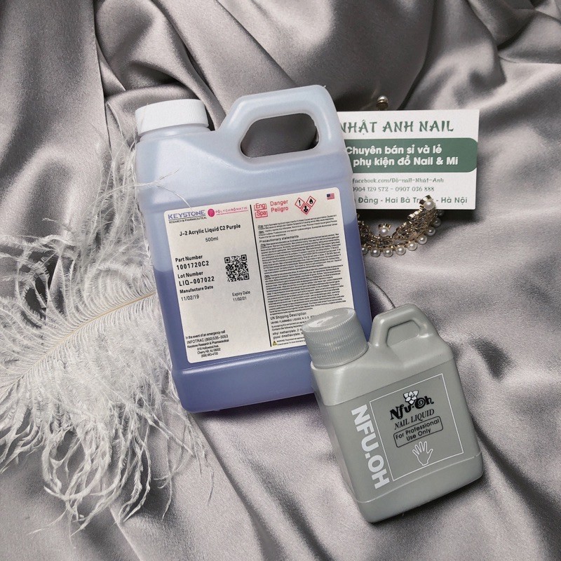 Nước Dung Dịch Tím Liquid KEYTONE 500ml Đắp Bột, Làm Hoa - Lưu Huỳnh Tím, Dẻo, Lâu Khô