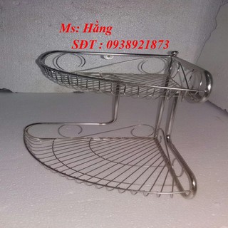 KỆ GÓC SOLE 2 TẦNG NHÀ TẮM-KỆ ĐỂ GIA VỊ INOX - GOL2T 2530I-