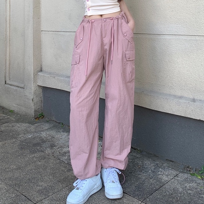 QKOOLE Quần dài  ống rộng phong cách Hàn Quốc trẻ trung dành cho nữ