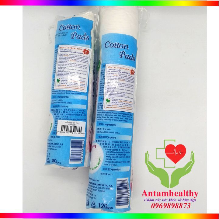 Bông tẩy trang Jomi Cotton Pads - Hai loại