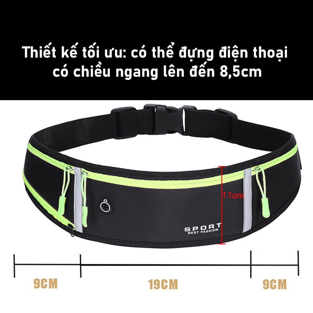 Túi đeo bụng, túi bao tử chạy bộ, tập thể dục, gym, leo núi dành cho nam và nữ phong cách thể thao phiên bản tiết kiệm
