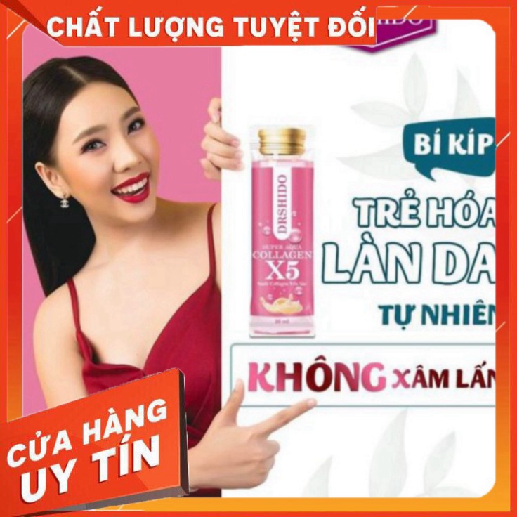 Sale [CHÍNH HÃNG] Supper Aqua Collagen X5, Nước Collagen Yến Sào, Trẻ Hóa Làn Da, Tươi Sáng, Căng Mịn, Săn Chắc PTS